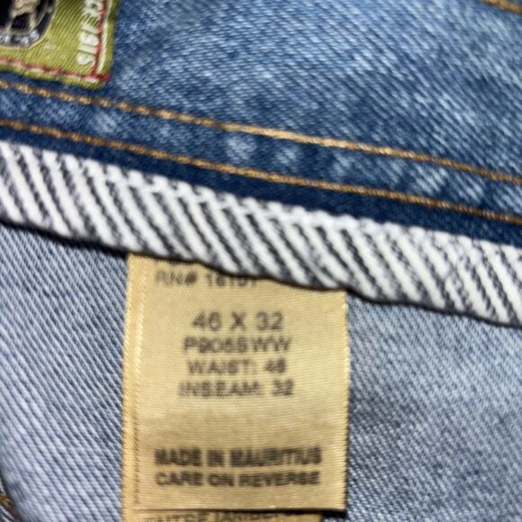 NWT Berne Relaxed Fit Straight Leg Jeans Workwear Men’s 46x32 Light Wash - Picture 3 of 8